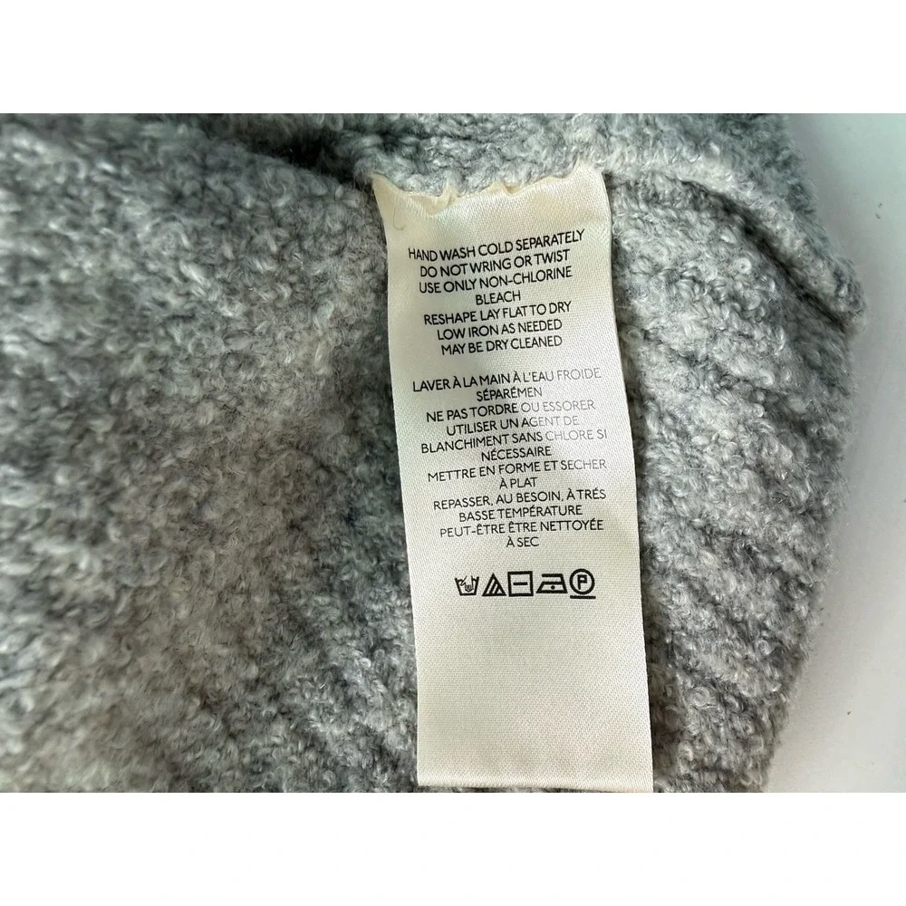 Free People Jaci‎ Sweater Dress XS Gray Mock Neck Babydoll Wool Blend